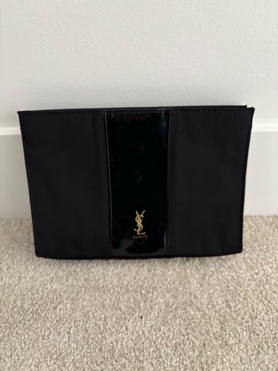 Yves Saint Laurent Accessories - YSL Beauté Black Makeup Pouch Cosmetic Bag Travel Organizer Yves Saint Laurent